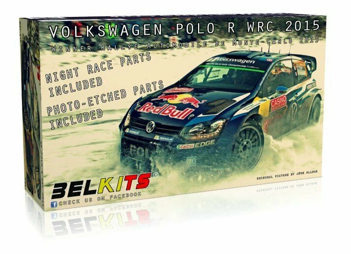 BELKITS 1:24 KIT AUTO VOLKSWAGEN POLO R WRC 2015 RALLYE MONTE CARLO 2015 BEL-010 - Immagine 1 di 1