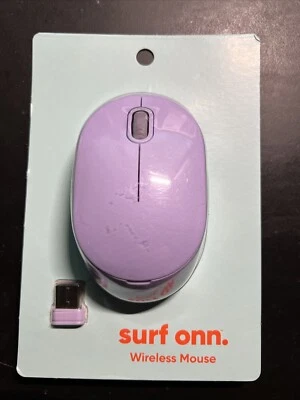 Surf Onn Slim Wireless Mouse W/ Purple 5 Button Clicking Brand New - Image 1 of 2