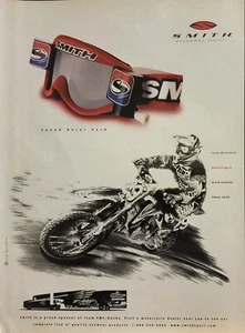 Gafas de motocross Smith 1998 anuncio impreso visión poco común - Imagen 1 de 1