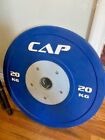  Olympic Competition Rubber Bumper Plate with Steel Hub 20 kg Blue 44lb Single