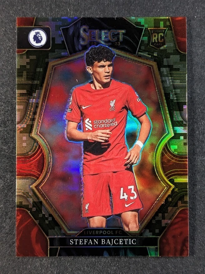 2022-23 Panini Select EPL STEFAN BAJCETIC /199 Rookie RC Camo Prizm Liverpool