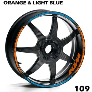 KTM MOTORCYCLES WHEEL RIM STRIPES TAPE DECALS STICKERS FULL BIKE KIT - Picture 1 of 12