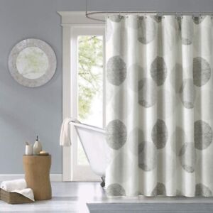 Madison Park Glendale Grey 72 in. Shower Curtain