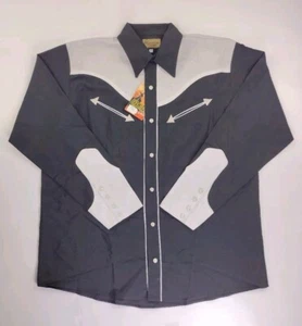 Chamizzo by Alvarez Pearl Snap Smile Taschen Western Ranchwear schwarz Shirt Gr. 40 - Bild 1 von 8