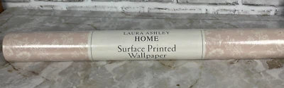 Vintage LAURA ASHLEY Home Wallpaper Cheriton/WP/Old Rose Floral Pastel 1 Roll - Image 1 of 4