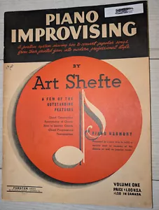 KLAVIER IMPROVISIEREN von ART SHEFTE VOL I Jazz Harmonie & Klavier Methodenbuch 1936 - Bild 1 von 3