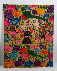 Vintage Wall Art Handmade Embroidery Myan Idol Otomi READ DETAILS About 38 x 30 - Picture 1 of 23
