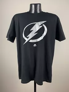 Men's Majestic Tampa Bay Lightning Prepared Play Black Short Sleeve Tee NWT 2XL - Picture 1 of 3