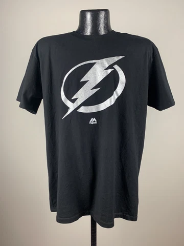 Men's Majestic Tampa Bay Lightning Prepared Play Black Short Sleeve Tee NWT 2XL Cover
