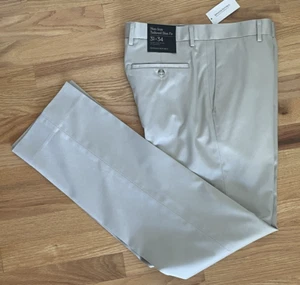 Pantalone slim fit nuovo con etichette Banana Republic 31x34 (32x33) cotone pietra non ferro sartoriale - Foto 1 di 11