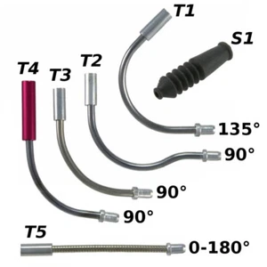 FAHRRAD BREMSKABEL NUDEL STARR FLEXIBEL 90° 135° MANSCHETTE FAHRRADFÜHRUNG ROHRABDECKUNG - Bild 1 von 1