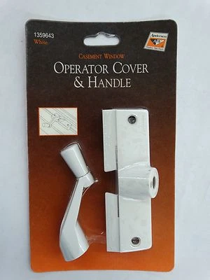 Andersen Casement Window Operator Cover & Handle /Crank with Screws, White - Image 1 of 2