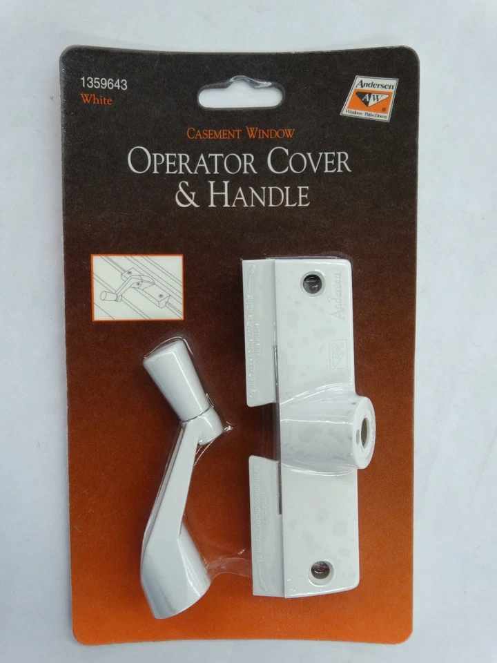 Andersen Casement Window Operator Cover & Handle Crank With Screws White 1359643