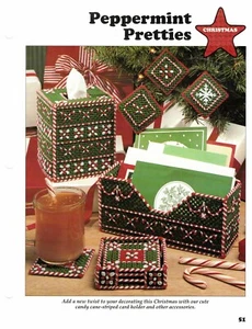 Peppermint Pretties Coasters Box Plastic Canvas Pattern Projects By Leisure Arts - Picture 1 of 1