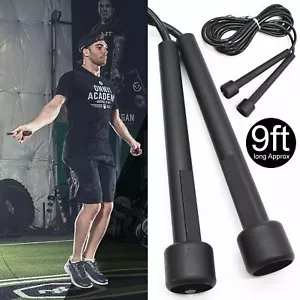 Adjustable Adult Skipping Rope Gym Fitness Boxing Speed Exercise Jump Workout UK - Picture 1 of 3