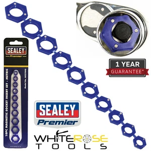 Sealey Socket Insert Set Standard Deep Sockets Magnetic 10pc Metric 10-19mm - Picture 1 of 4