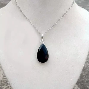 Black Onyx 925 Sterling Silver Pendant Valentine Day Gifts Jewelry RT-1305 - Picture 1 of 7