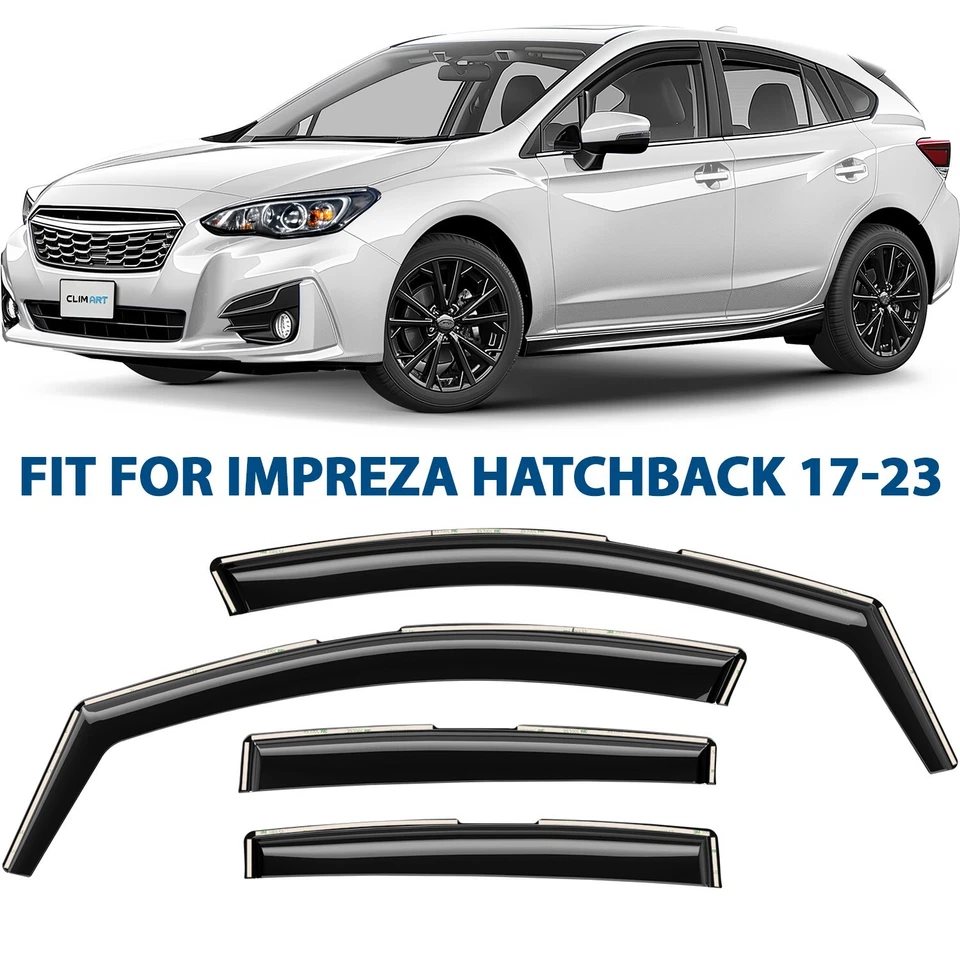 Protectores de lluvia viseras de ventilación para Subaru Impreza Hatchback 2017-2023 Foto 1 de 4