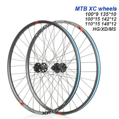 BOOST Mountain Bike Wheelset Ultralight XC Off-road MTB Wheels QR / Thru Axle HG - Image 1 of 4