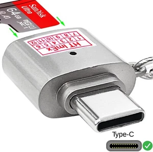 USB C Typ C Micro SD OTG Lesegerät Karten Adapter für Sony Xperia XA2 Ultra - Bild 1 von 13