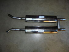 Triumph STAG ** SPORTS ** EXHAUST CENTRE boxes Pair STAINLESS **Straight through
