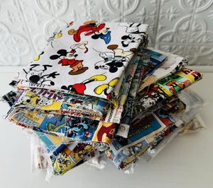5 lbs! Disney Fabric Rare OOP Springs Creative Posters Mickey Vintage Quilting - Picture 1 of 19