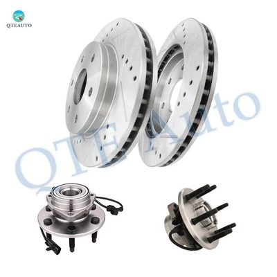 4PC Front 331mm Drilled Brake Disc Rotors-Wheel Hub To 2001-2006 Chevrolet Tahoe - Image 1 of 4