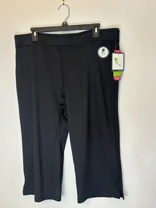 Neu mit Etikett Tek Gear Stella schwarze kurz geschnittene halb taillierte Damenhose Größe XL - Bild 1 von 5