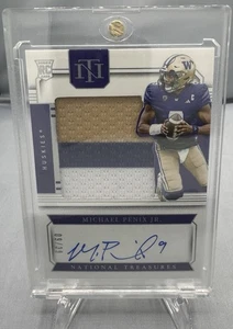 MICHAEL PENIX Jr. RPA 9/39 3 Color Patch 2024 National Treasures Jersey Number! - Picture 1 of 2