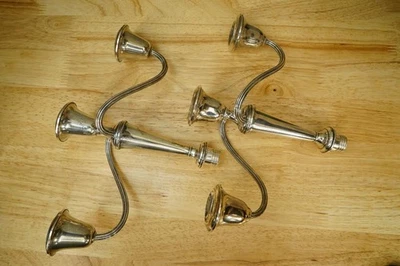 Rama y centros de candelabro de tres luces Gorham Puritan Twist de plata de ley B1 Foto 1 de 4