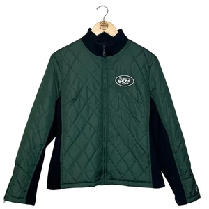 NFL New York Jets Mujer De Colección Bordada Cremallera Completa Invierno Chaqueta Acolchada Talla L - Imagen 1 de 10