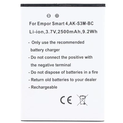 ACCUCELL Batería adecuada para Emporia Smart 4 AK-S3M-BC Li-ion 3,7V 2500mAh 9,2Wh