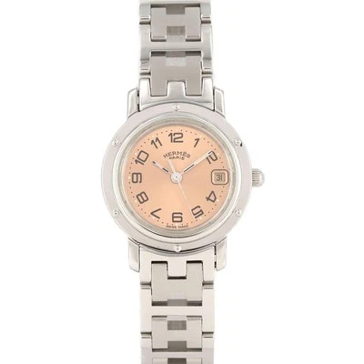 手表 Hermes Clipper CL4.210 石英 女士 不锈钢金属原色 银色 二手 e — 第 1/4 张图片