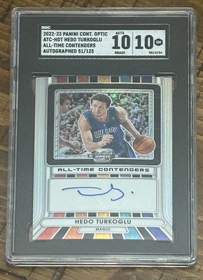 2022-23 Panini Contenders Optic All-Time /125 Hedo Turkoglu #ATC-HDT Auto SGC 10 - Image 1 of 4