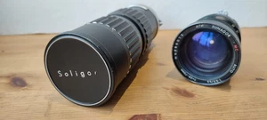 Soligor Tele-Auto Universal Lens 200mm 1:3.5 & Sunagor MC Auto 1:3.5/3.8 28-70mm - Picture 1 of 24