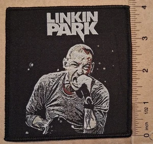 Linkin Park Chester Bennington Black Border Woven Patch - Picture 1 of 1
