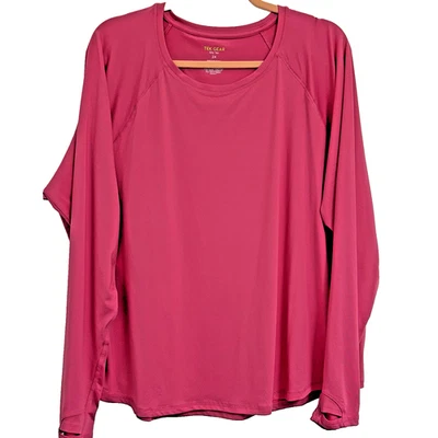 Tek Gear w/DRY-TEK Women's Long Sleeve Tee (2X), Color - Pink, Exc. Cond. - Image 1 of 4