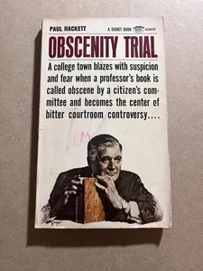 OBSCENITY TRIAL by Paul Hackett vintage 1964 Signet FIRST PRINTING paperback - Picture 1 of 3
