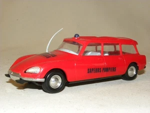 JOUET VOITURE CITROEN DS21 BREAK INJECTAPLASTIC SAPEURS POMPIERS NOREV MINIALUXE - Picture 1 of 13