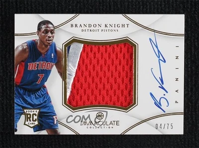 2012 Immaculate Premium Signatures /75 Brandon Knight RPA Rookie Patch Auto RC - Image 1 of 2