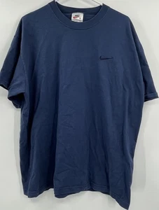 Vintage 90’s Nike Navy Blue Swoosh Logo T-Shirt Men’s Size XL - Bild 1 von 4