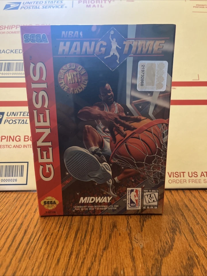 J4 NBA Hang Time (Sega Genesis, Midway 1996) SEALED In Box - Image 1 of 4