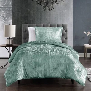 Riverbrook Home Turin Plush Comforter Set, Twin, Spa, 2-Piece Set - Picture 1 of 5