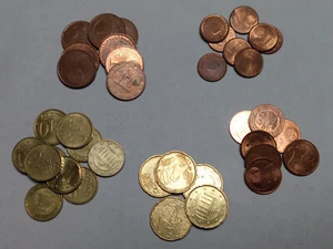 Lot of 5x Euro Coins 1 to 20 Cents - Random Dates and Countries - Please Read - Picture 1 of 3