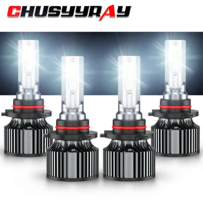 4 bombillas LED blancas de haz alto bajo 6500K para Nissan Armada 2005-2015 Foto 1 de 4
