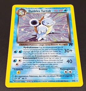 Pokemon Team Rocket Unlimited German #3/82 Dark Blastoise (Dunkles Turtok) HOLO - Picture 1 of 2