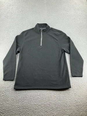 Sudadera Izod Advantage Performance Para Hombre Grande Negra Cuarto Cremallera Pullover Foto 1 de 4