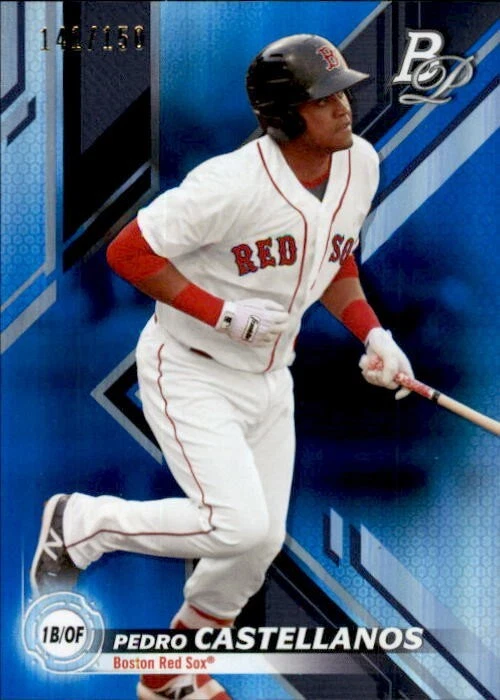 2019 Bowman Platinum Blue Foil #TOP-87 Pedro Castellanos /150 Boston Red Sox RC - Image 1 of 2