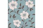 Subtle Duck Egg Wallpaper - Lucie Teal - Fresco Feature Floral - 58118