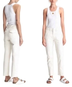 NWOT Mother Denim Straight Shaker Ankle Prep Pants Killing Time Ivory Size 26 - Picture 1 of 8